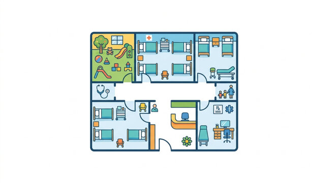 Hospital Floor Plan Layout Design.
