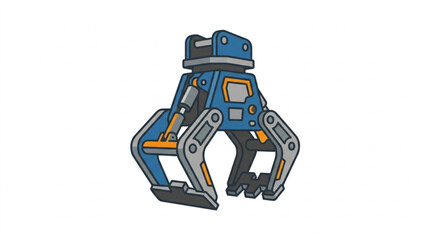 Naklejka premium Industrial Mechanical Claw Gripper Machine Part.