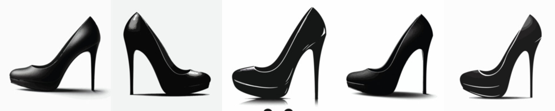 Vector silhouette of high heels