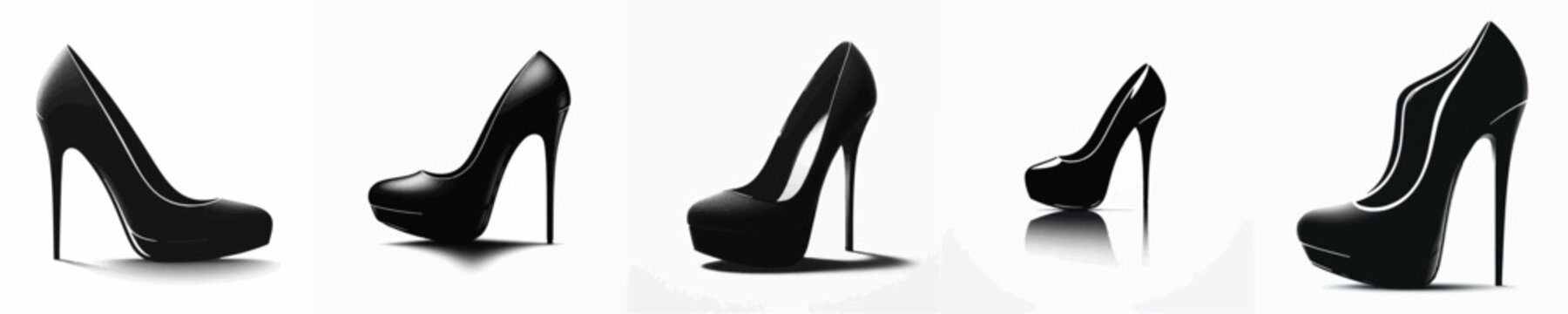 Vector silhouette of high heels