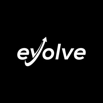 word mark evolve logo design vector template