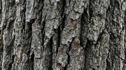 Fototapeta premium Rough Oak Tree Bark Texture Background, Old Natural Wood Cracks Pattern Close Up