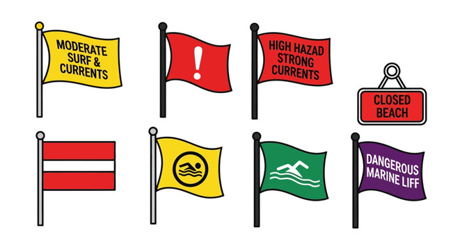 Beach Warning Flags: Safety Signals for Surfing, Currents, and Beach Conditions