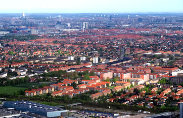 Obraz premium Aerial or drone view of Copenhagen capital city of Denmark