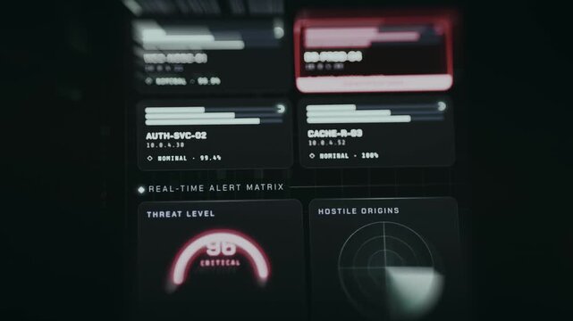 Real-time Alert Matrix with a Critical threat level
