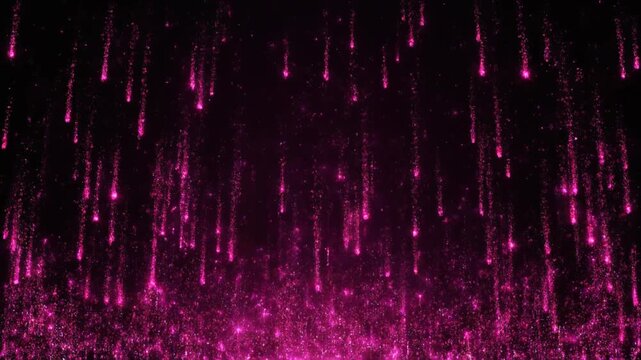 ピンクのグリッターが降り注ぐ美容背景動画