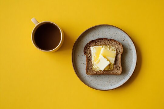 slice of bread with butter