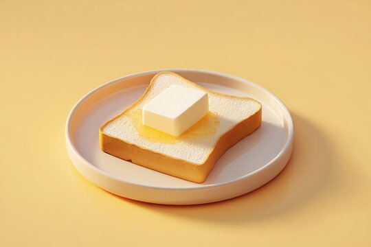 slice of bread with butter