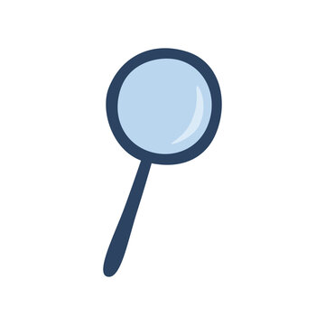 Magnifying glass. Vector illustration hand drawn