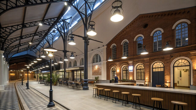Modernized Historic Station Bar Interior