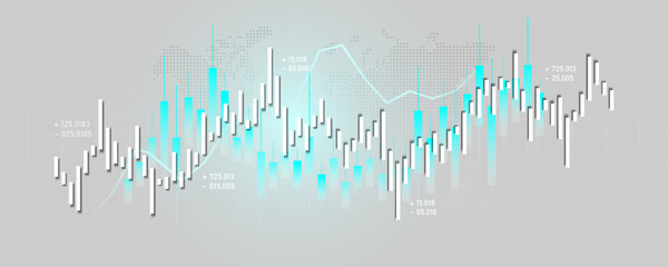 Naklejka premium White background image, technology data analysis concept about finance, marketing.