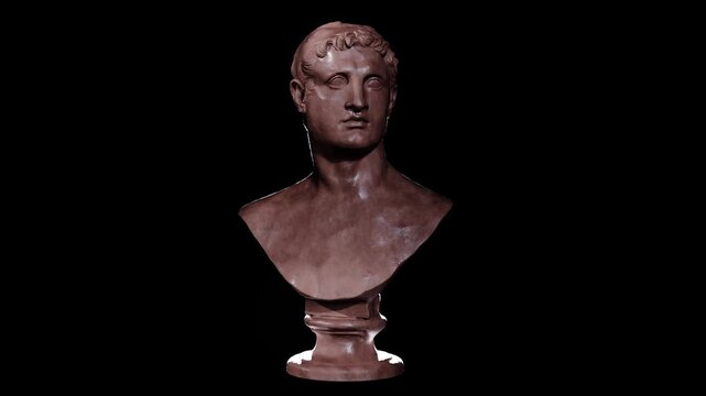 Museum Sculpture of Ptolemy II Philadelphus Turntable Animation