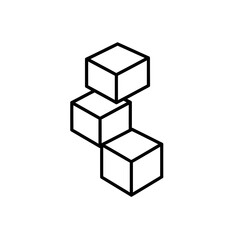 Obraz premium Abstract geometric cubes illustration on white background design element