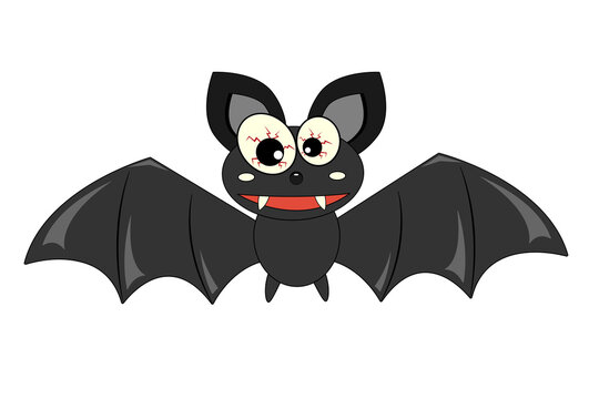 Vector illustration of a cartoon character bat