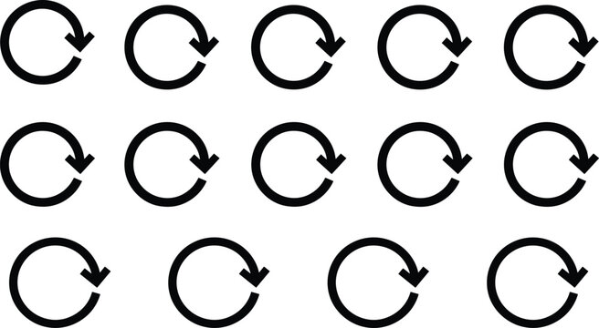Seamless Pattern of Circular Arrow Icons Representing Refresh and Rotation ConceptSeamless Pattern of Circular Arrow Icons Representing Refresh and Rotation Concept