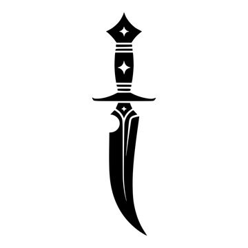 Athame Ritual Knife Dagger Silhouette for Witchcraft and Mystical Designs
