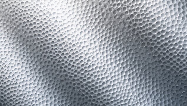 Close-up of a metallic surface with textured, honeycomb-like pattern and reflective light effects