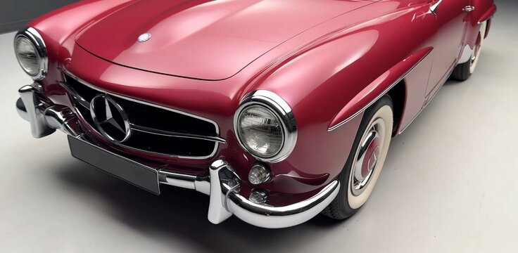 1957 Mercedes-Benz 190SL, Retro, classic German car. classic car headlight