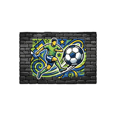 Street mural wall soccer graphic © juni