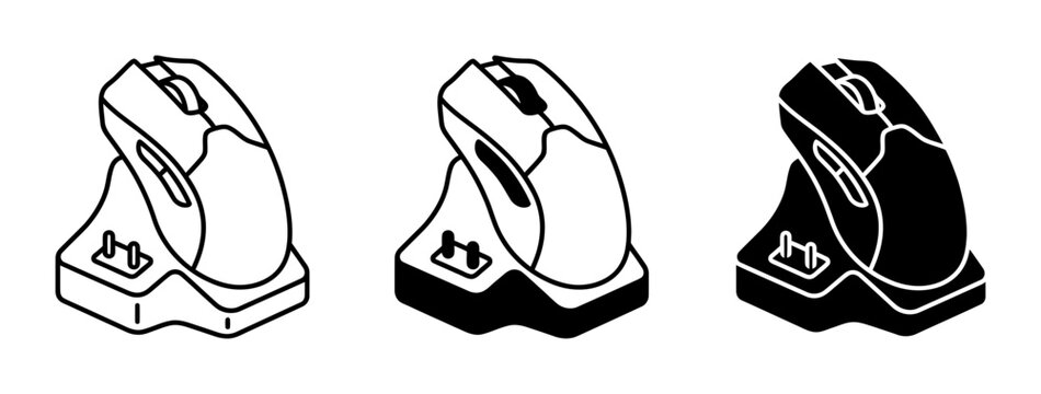 Computer Mouse Icons, Wireless Mouse Set, Digital Technology Graphics