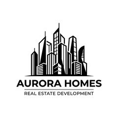 Obraz premium Aurora Homes Real Estate Logo.