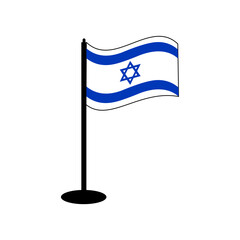 Fototapeta premium image of the Israeli flag on a white background