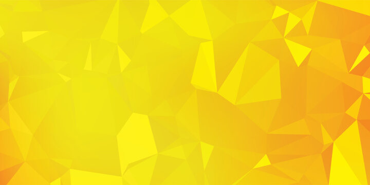 Modern Polygonal Faceted Mosaic of Dark Forest Greens and Bright Gold-Yellow