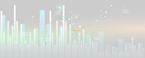 Fototapeta premium data analysis Technology related to finance and economy, world market