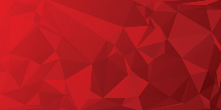 Abstract Red Low Poly Geometric Vector Background