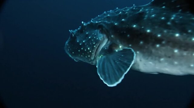 Patagonian Toothfish, a Deep Sea Dweller, Drifts in the Frigid Ocean Depths