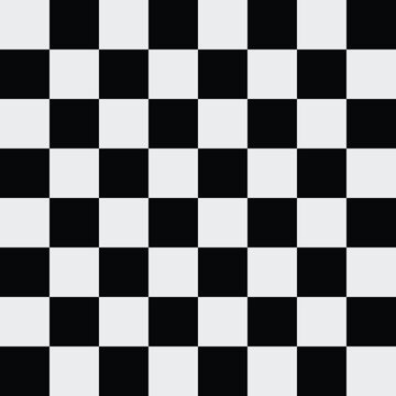Chessboard icon with classic black and white 8x8 checkerboard pattern, simple flat square grid design for strategy game, isolated vector illustration template