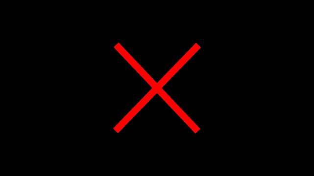 Close of exit  Cross symbol vector of web app ads banner clipart isolated on Animation Video