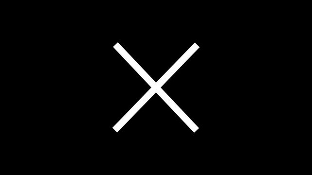 Close of exit  Cross symbol vector of web app ads banner clipart isolated on Animation Video