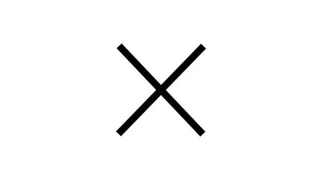 Close of exit  Cross symbol vector of web app ads banner clipart isolated on Animation Video