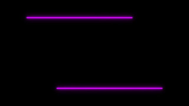 Neon purple rectangular border frame pulses with vibrant electric light energy in this smooth looping digital motion video animation clip