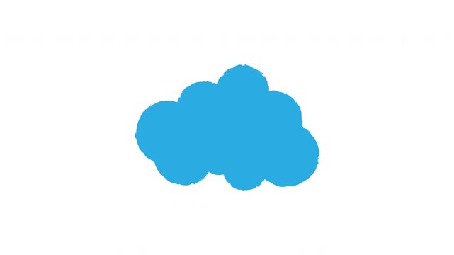 Bright blue salesforce logo cloud shape icon for digital company symbol design. Suitable for tech, cloud computing, business branding projects.