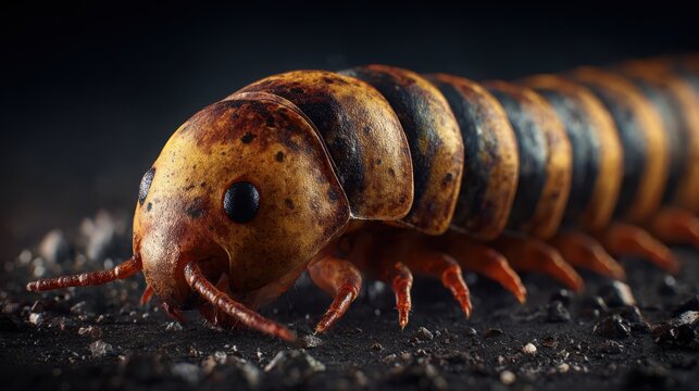 Detailed Macro View of an Insect's Segmented Abdomen and Tiny Spiracles
