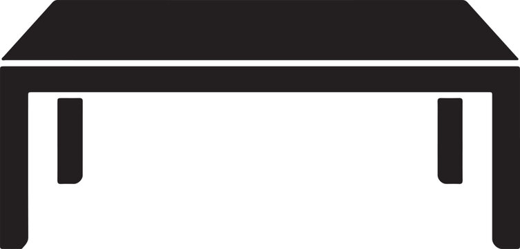 Simple Table &ndash; Vector Silhouette