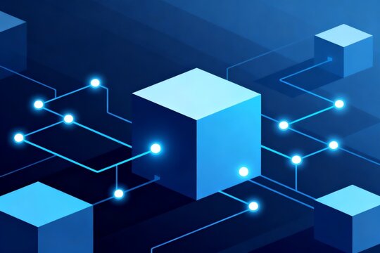 Blue cube network connection