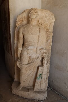 The beautiful Kom el Shogahafa catacombs in Alexandria in Egypt