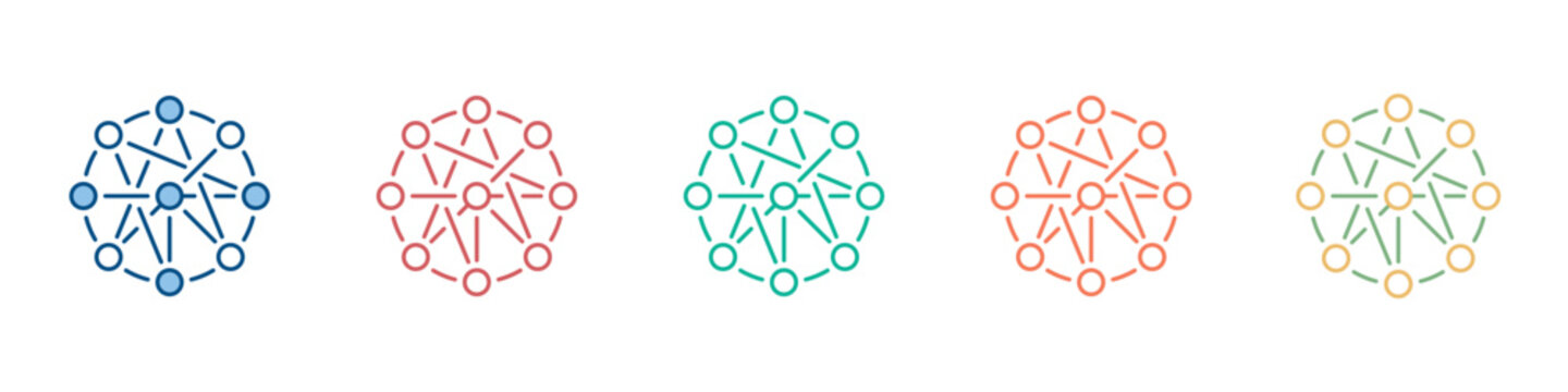 Network Icon Set Multiple Style Collection