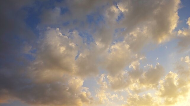 Evening sky with black clouds, suitable for background