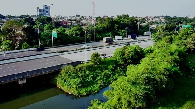view of the river in the city
