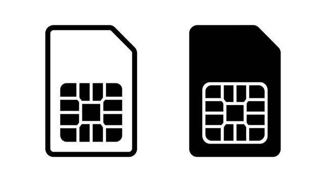 Simple Icons Against Plain Environment