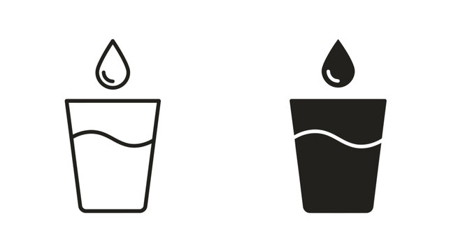 Flames Rising from Cups in a Minimalist Graphic