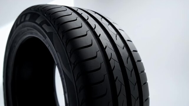Two Stacked Car Tires in a Minimalist Studio Setting for Still Life Photography