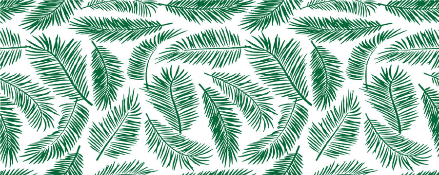 Vector seamless tropical pattern, bright tropical foliage, monstera leaves. Modern bright summer print design from thickets of tropical leaves from the jungle.