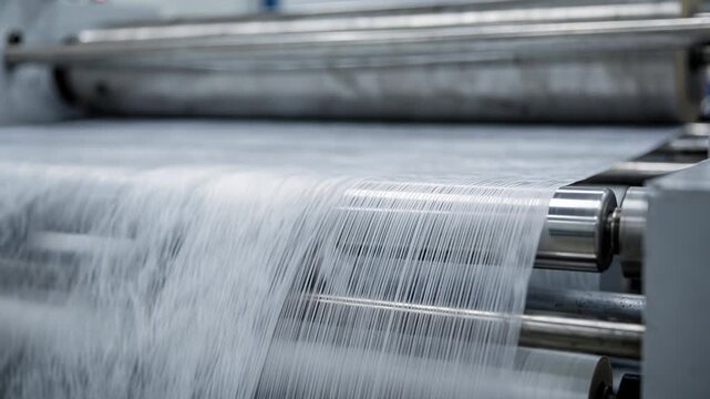 Industrial medium shot capturing medicalgrade tissue webs treated with antimicrobial coating focusing on sterile conversion for healthcare hygiene products.