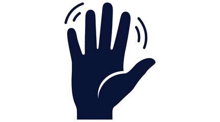 Fototapeta premium Dark blue target with three white arrows pointing upwards in a circular shape on white background