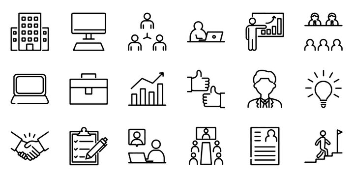 Business icon set